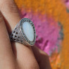 bague argent nacre femme