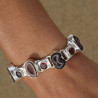 bracelet argent avec pierre naturelle