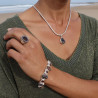 bracelet argent grenat