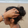 bracelet argent et géodes Tabasco