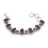 bracelet argent avec géodes tabasco