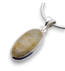 pendentif quartz rutile dore