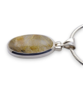 pendentif avec pierre de couleur