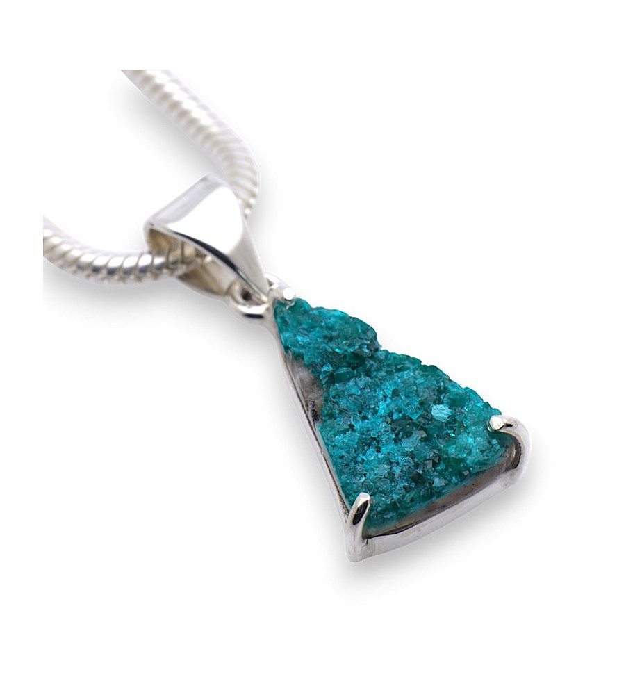 pendentif argent avec dioptase pendentif argent avec dioptase