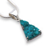 pendentif argent avec dioptase