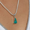 dioptase pendentif argent