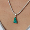 pendentif dioptase argent femme