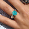 bague argent avec dioptase femme