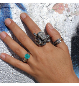 dioptase bague