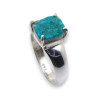 bague argent et dioptase