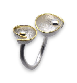 bague argent oxydé