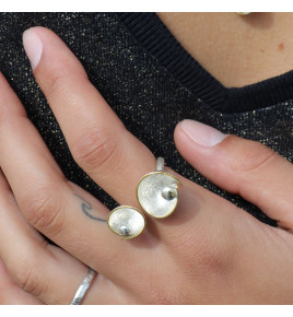 bague argent oxydé