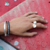 bague createur argent femme