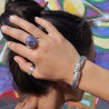 rubis bague argent