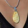 milky amber pendant