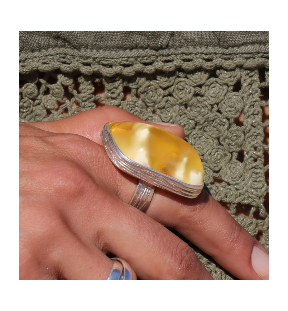 bague ambre femme