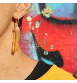 boucles d'oreilles ambre et argent