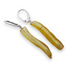 boucles d'oreilles ambre et argent