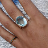 obsidienne bague argent