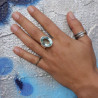 obsidienne bague argent femme