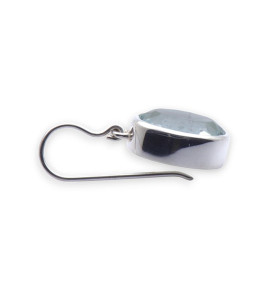 boucles d'oreilles argent pierre bleue