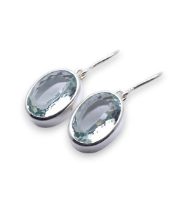boucles d'oreilles pierre bleue