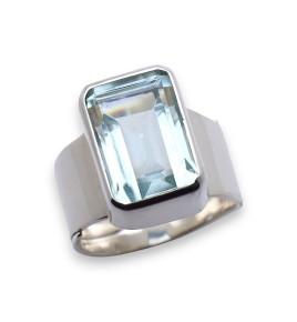 bague obsidienne argent