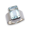 bague obsidienne argent