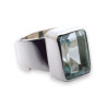 bague argent pierre bleu