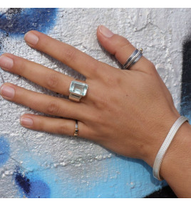 bague obsidienne femme