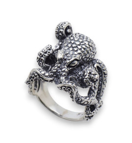 bague poulpe argent 925