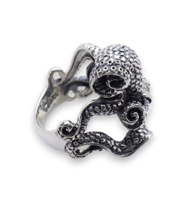 bague poulpe femme