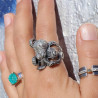 bague pieuvre argent