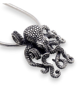 pendentif pieuvre argent