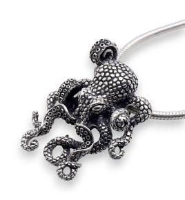 pendentif poulpe argent