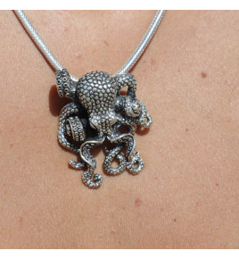 pieuvre pendentif homme