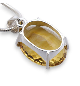 pendentif citrine argent