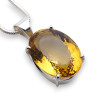pendentif citrine or jaune