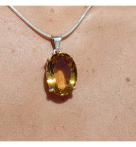 citrine bijoux argent