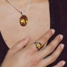 pendentif argent citrine