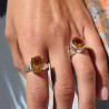 bague citrine argent