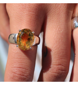 bague citrine moderne