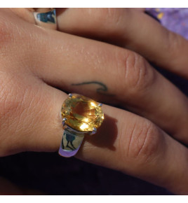 citrine bague