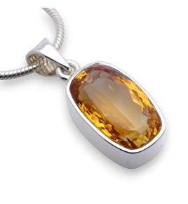 pendentif citrine argent