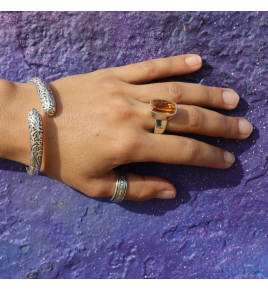 bague citrine femme