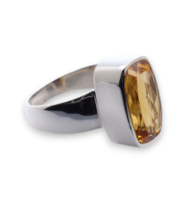 citrine bague argent