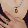 pendentif citrine or jaune