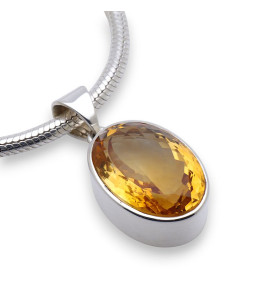 pendentif citrine argent