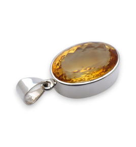 pendentif pierre jaune