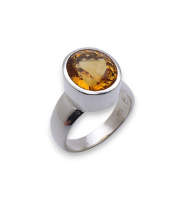 bague citrine femme